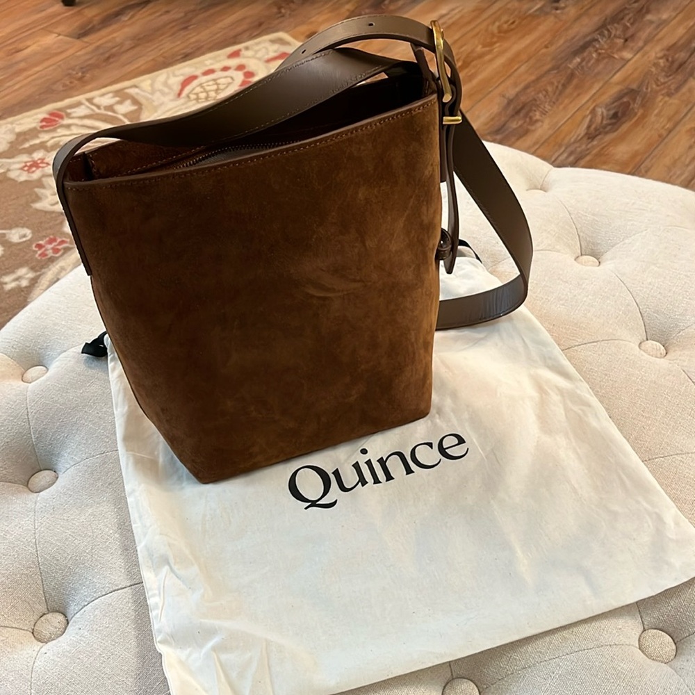 Quince suede bucket bag